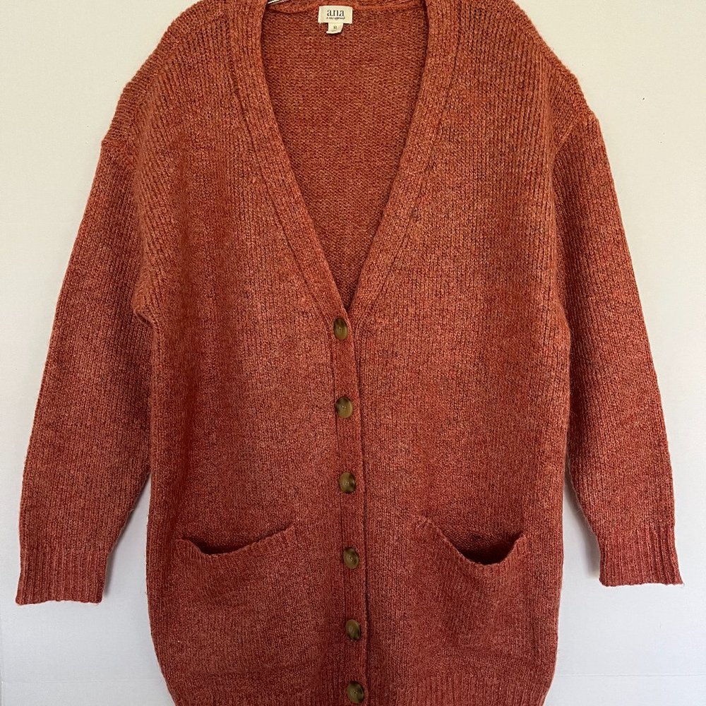 Women’s Chunky Knit Cardigan in Pumpkin